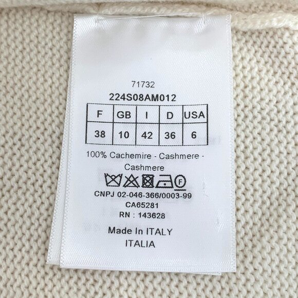 Christian Dior Womens Cashmere Sweater With Blue Stripes & Dior Vibe Logo - Picture 6 of 7